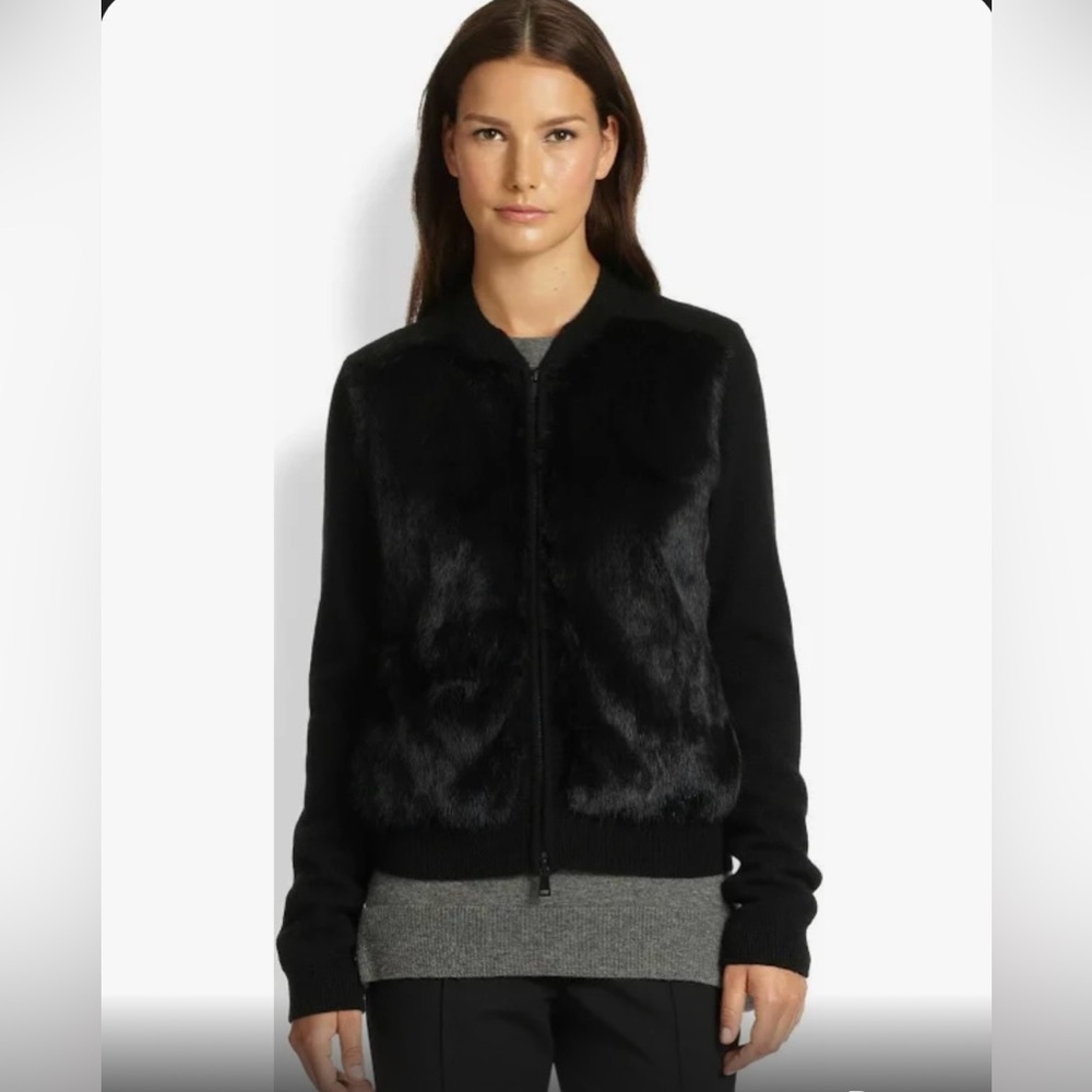 Vince wool and fur cardigsn